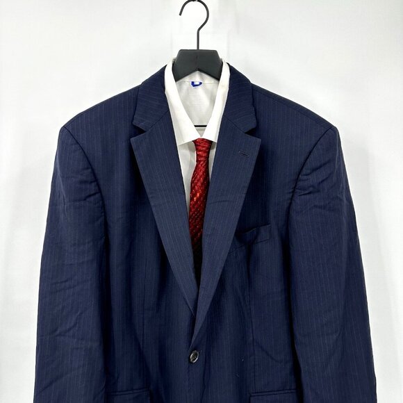 HUGO BOSS jacket blazer sport coat pasolini/movie 100% wool navy blue 46L - Picture 3 of 8